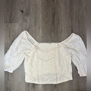 New American Eagle Off-Shoulder White Blouse size small